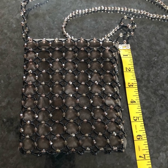 Beaded small crossbody evening Bag olive green - Picture 4 of 8